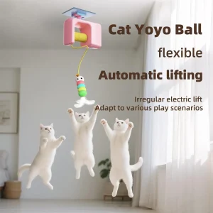 Cat Toy Swing Sticky Disc Elastic with Bell Hanging Door Teasing Cat Rope Long Rope Teasing Cat Toy Accessories Pet Kitten Toy